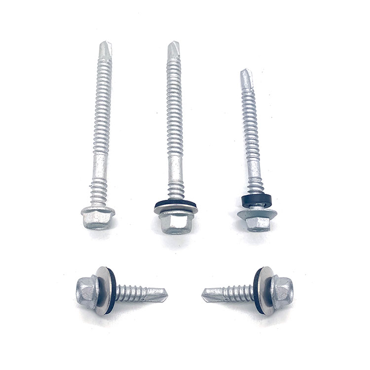 SS316+SCM435 M6 M5.5 Selbstbohrende Bimetall-Verbundschraube mit Sechskantkopf